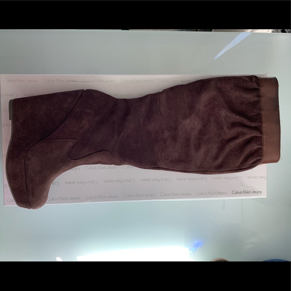 Calvin Klein High Heel Fluffy Boot